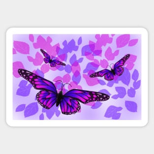 Purple Butterflies Sticker